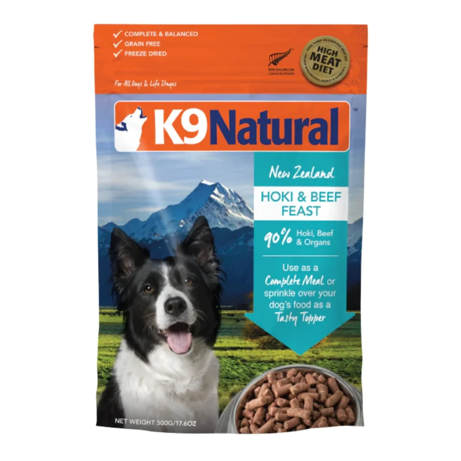 K9 Natural Dog Freeze-Dried Hoki & Beef 17.6 oz