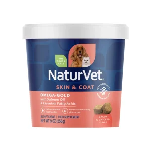 NaturVet Omega-Gold Essential Fatty Acids Supplement for Dogs & Cats