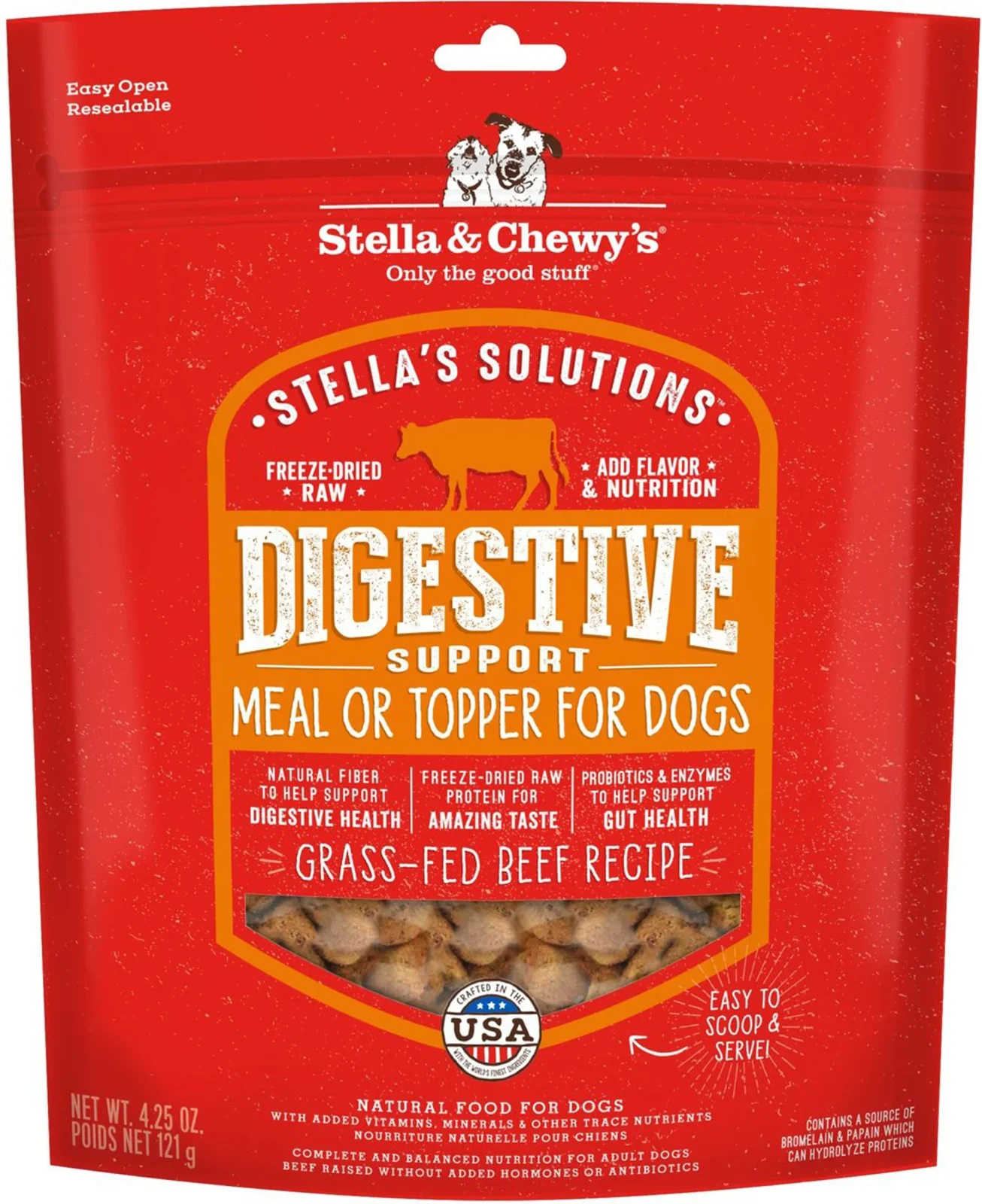 Stella & Chewy's Dog Solutions Digestive Support Beef 4.25 oz