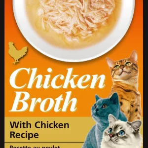 Inaba Cat Broth Chicken Breast Wet Cat Food - Shredded Flakes in Savory Chicken Gravy, 1.76 oz (6 ct)