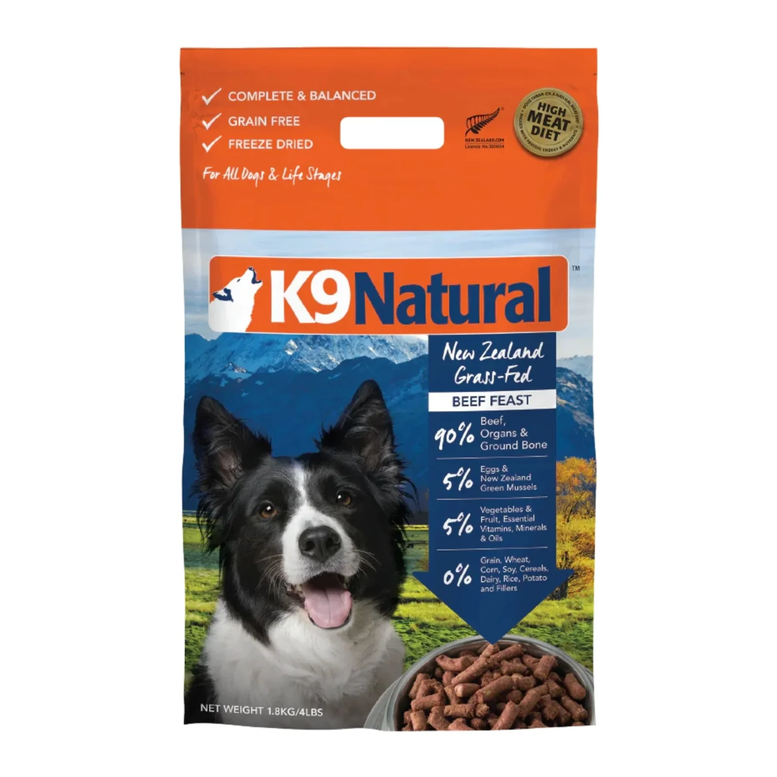 K9 Natural Dog Freeze-Dried Beef 4 lb