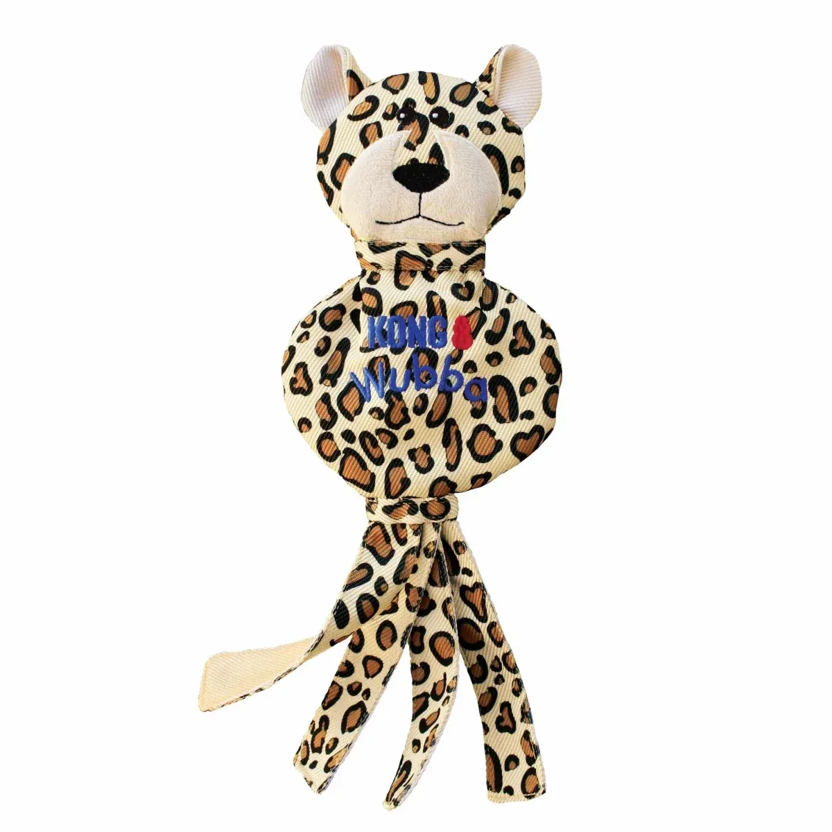 KONG Wubba No Stuff Cheetah Dog Tug Dog Toy Large