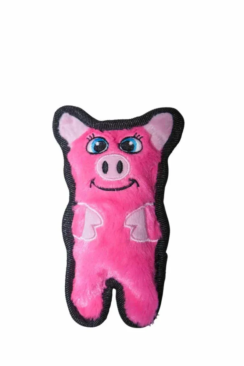 Outward Hound Invincibles Pig Durable Plush Dog Toy Pink X-Small - Image 2