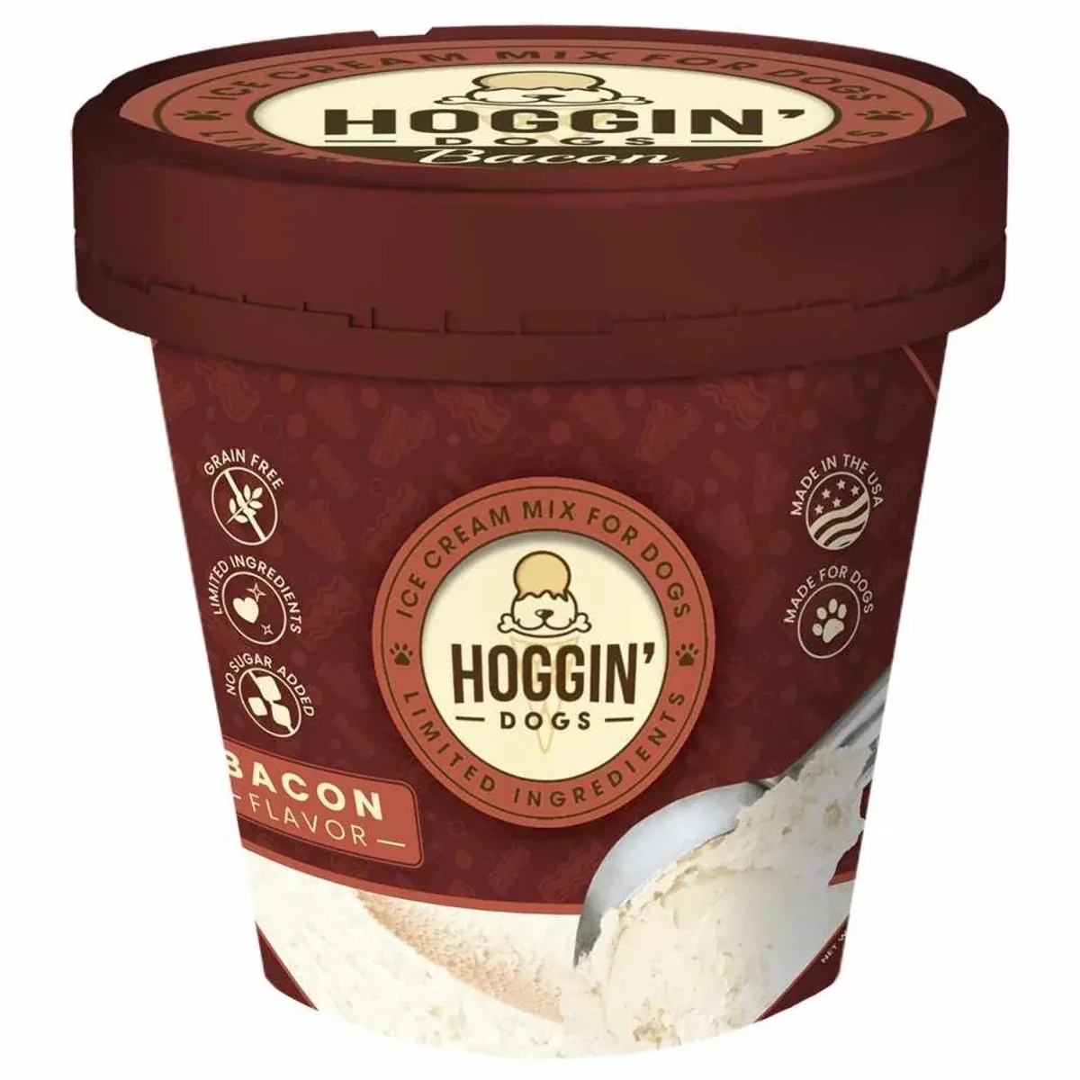 Puppy Cake Hoggin' Dogs Ice Cream Mix Bacon Pint Large 4.65 oz