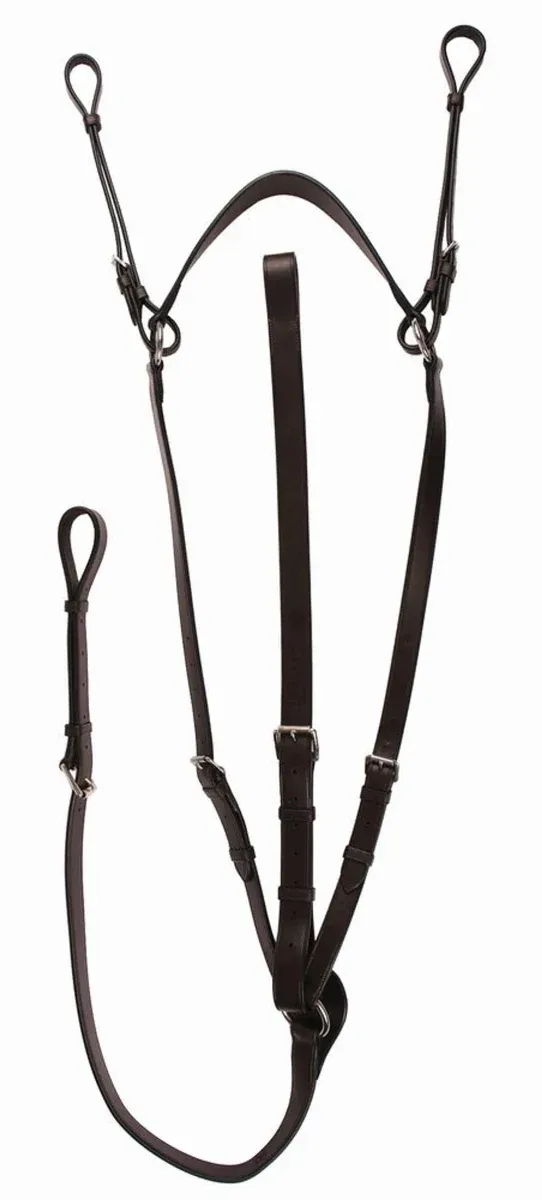 Henri de Rivel Advantage Flat Breastplate Martingale with Standing Attachment - Leather Horse Tack for Hunters and Equitation - Image 2
