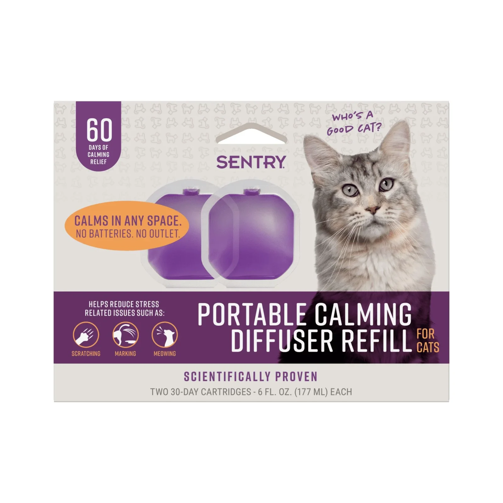 Sentry Behavior Calming Pheromone Portable Calming Diffuser for Cats