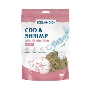 Icelandic Cat Mini COD & Shrimp Combo Bites, 1.7 oz