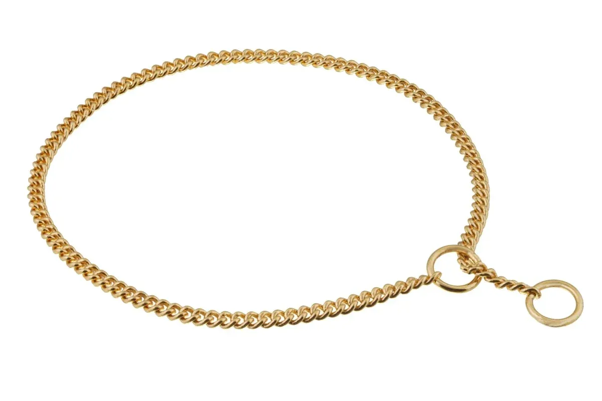 Slip Curve Show Chain Dog Collar (14 in x 1.4 mm)