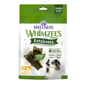 Whimzees Freshzees Dog Dental Dog Treats Medium Size Stick, 14-Count