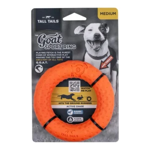 Tall Tails Dog Goat Ring Orange 5 in