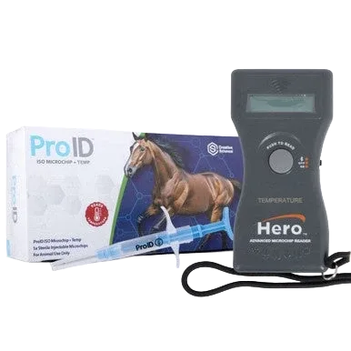 Hero Scanner + Temp and ProID ISO Microchip + Temp 5ct
