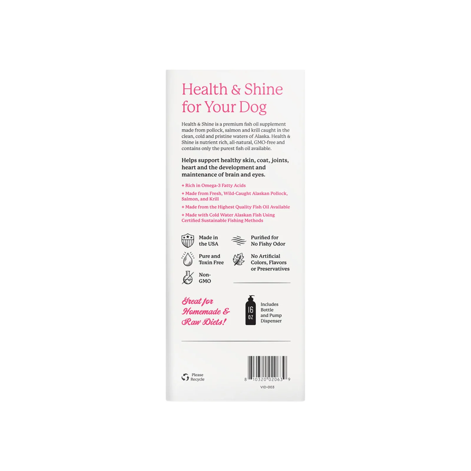 Dr. Harvey's Health and Shine Alaskan Fish Oil Supplement for Dogs - Image 2