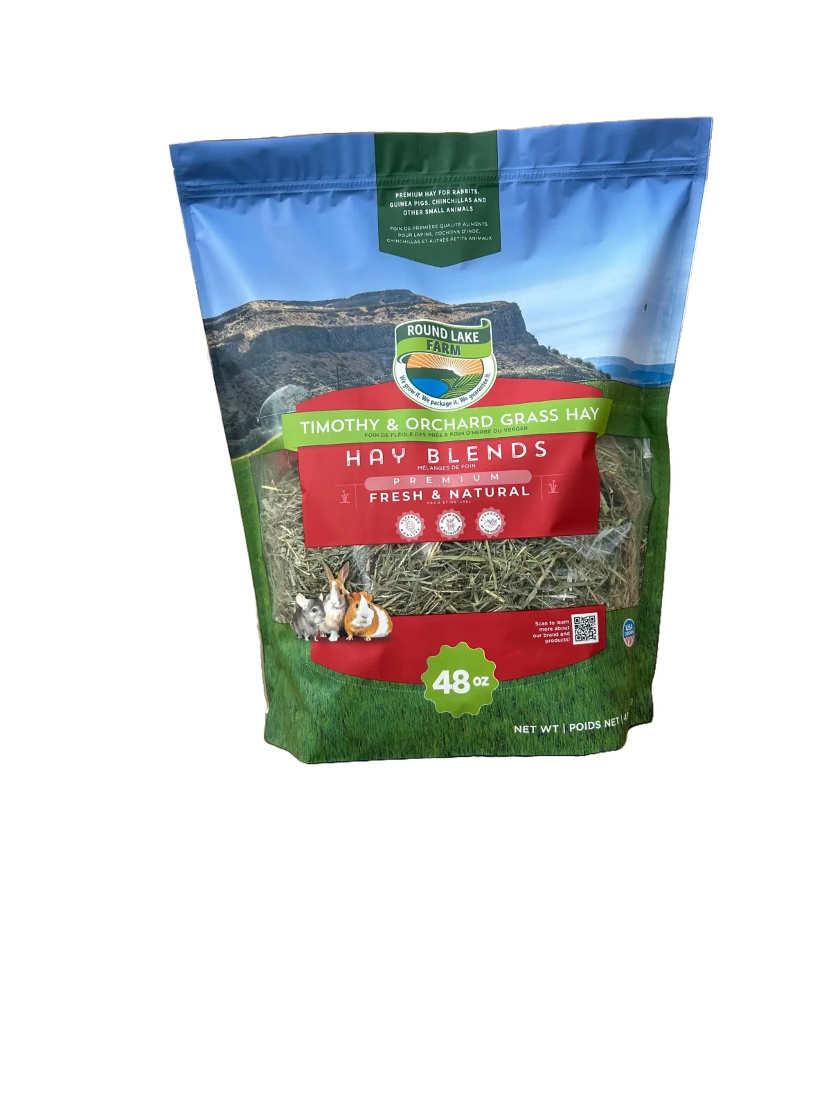 Round Lake Farms Timothy and Orchard Grass Hay Blends Small Animal Treats - Image 2