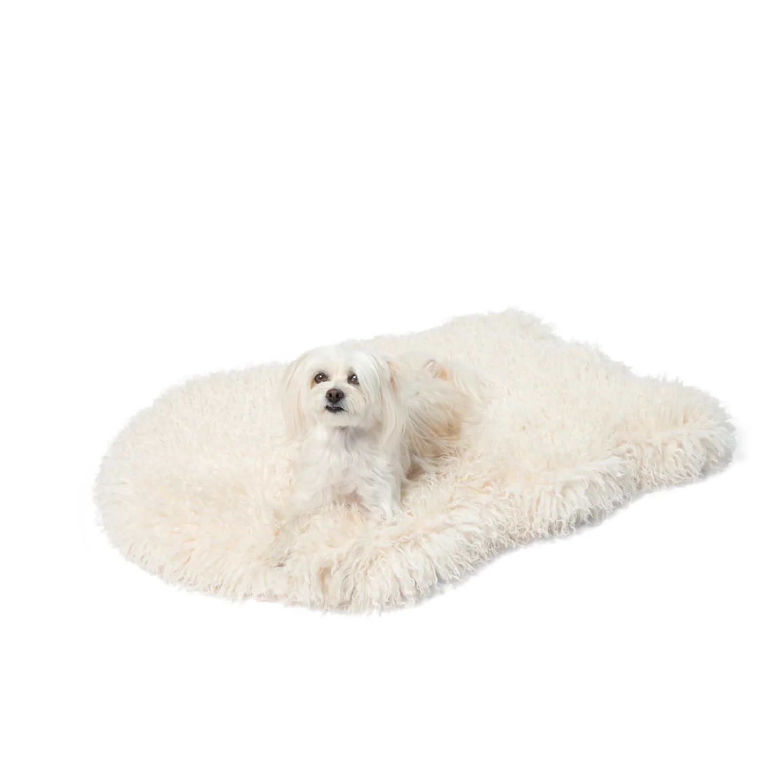 PupRug® Luxe Faux Fur Orthopedic Dog Bed Cover - Plush Sheep Ivory (Bed Not Included) - Image 2