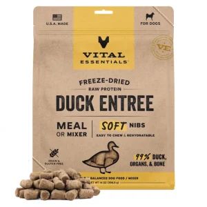 Vital Essentials Dog Freeze-Dried Raw Grain-Free Duck Entree & Mixer Soft Nibs, 14 oz