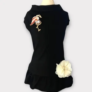 Bark Fifth Avenue Elegant Flamingo Rhinestone & Pearl Dog Dress - 1 ct