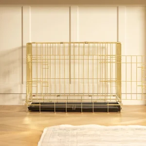 Special Edition Heavy Duty Deluxe Dog Crate in Champagne Gold by Lords & Labradors