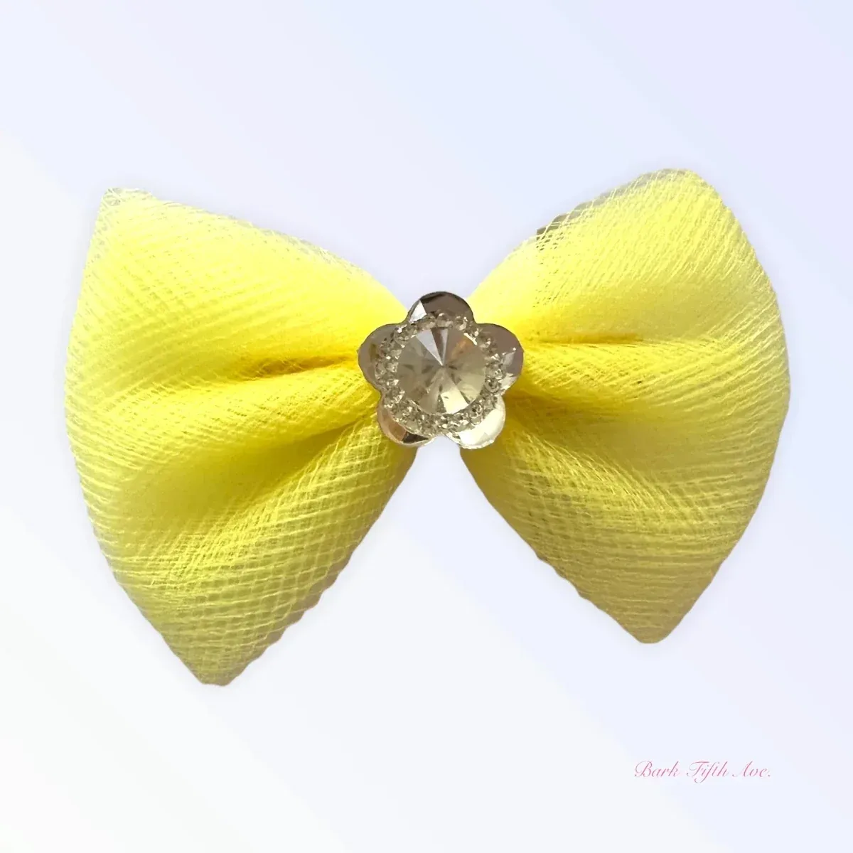 Tulle & Crystal Flower Dog Barrette by Bark Fifth Avenue
