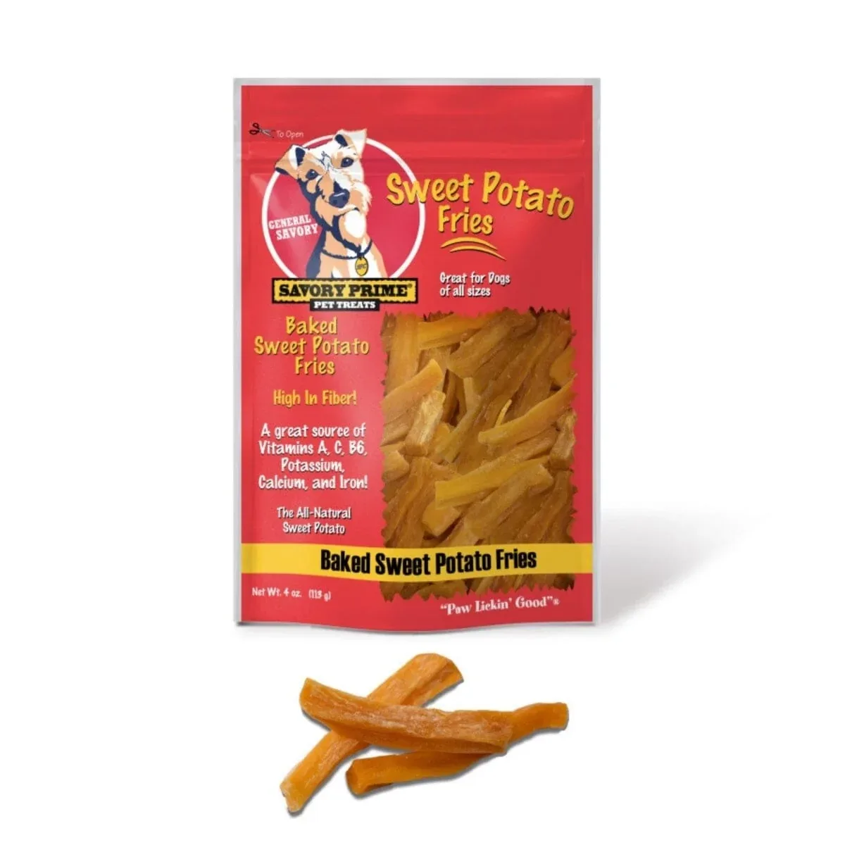 Savory Prime Grain-Free Sweet Potato Fries Baked Hard Chew Natural Dog Treats - Image 2