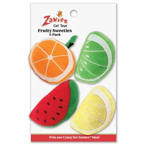 ZA Fruity Sweeties Cat Toys, 4-Count