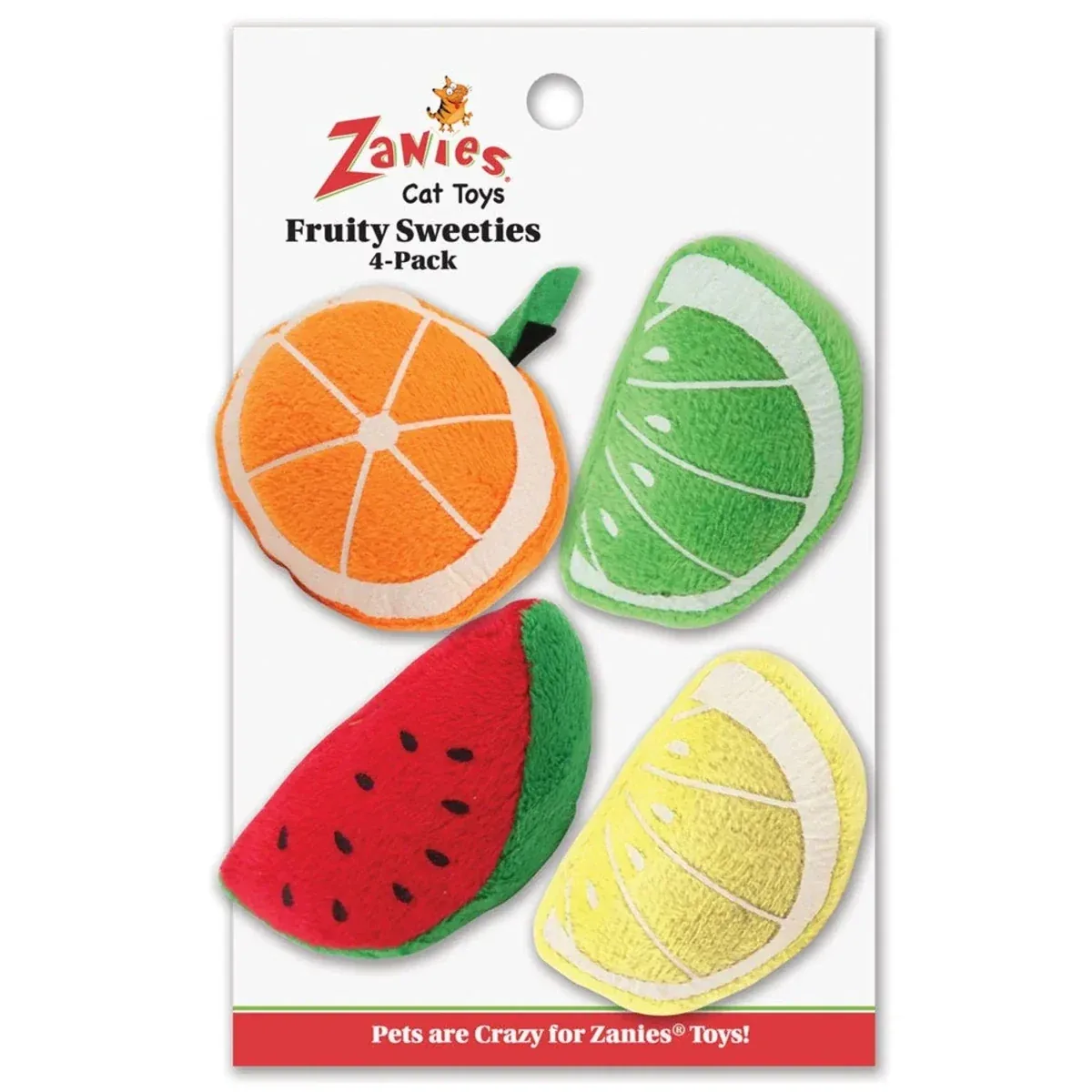 ZA Fruity Sweeties Cat Toys, 4-Count
