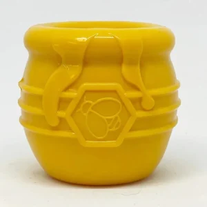 SodaPup PUP-X Honey Pot Rubber Dog Treat Dispenser Yellow