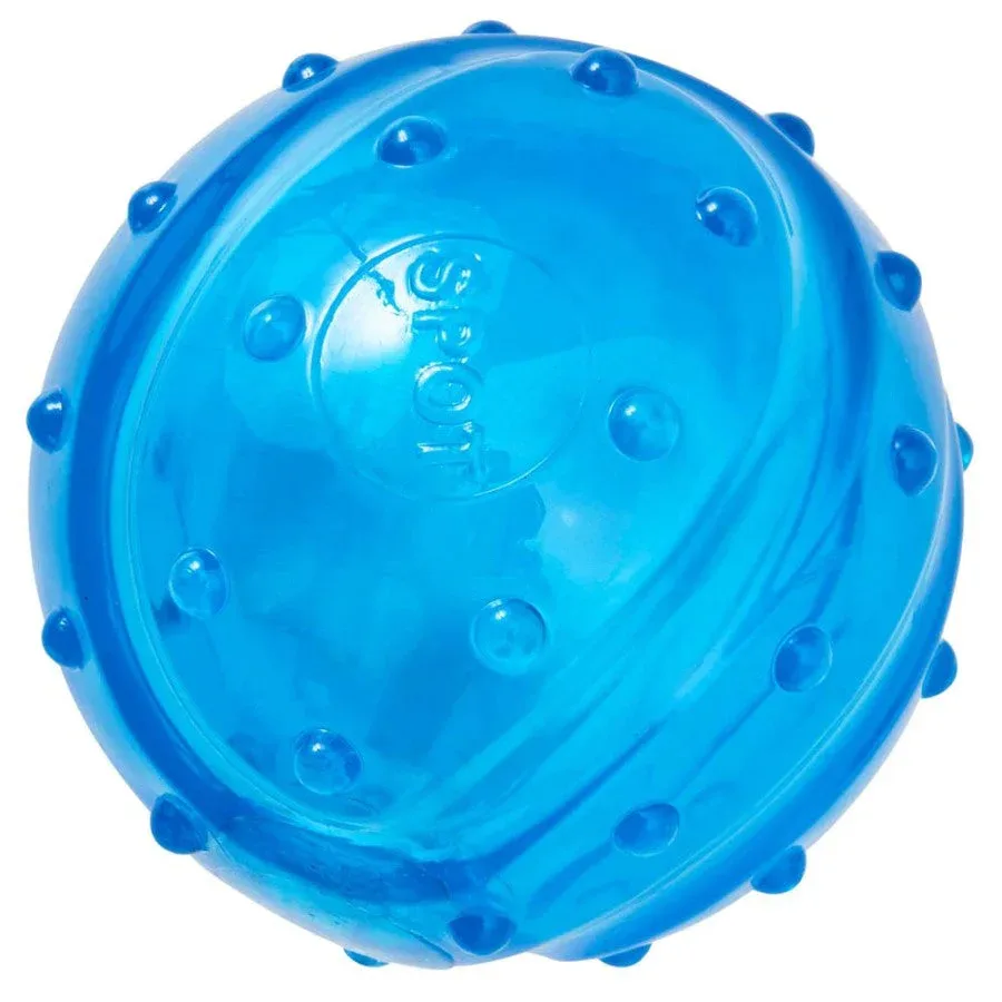 Spot Play Strong Scent-Station Ball Dog Toy Bacon, Blue, 3.25 in