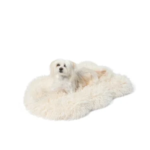 PupRug® Luxe Faux Fur Orthopedic Dog Bed Cover - Plush Sheep Ivory (Bed Not Included)