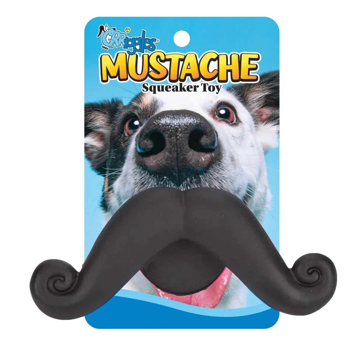 Grriggles Mustache Squeaker Dog Toy
