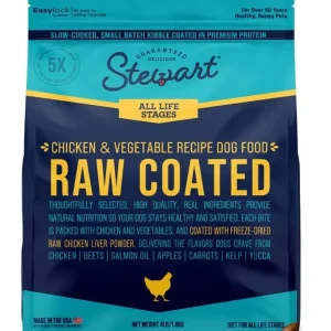 Stewart Raw Coated Small-Batch Chicken and Vegetable Freeze-Dried Raw Coated Dry Dog Food