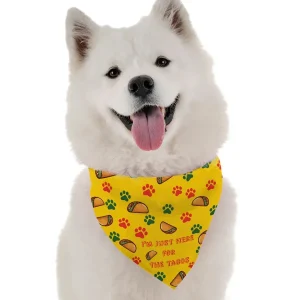 I'm Just Here for the Tacos Dog Bandana by BanDoggie