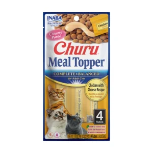 Inaba Churu Complete & Balanced Cat Food Topper - Chicken & Cheese, 2 oz each, Case of 6