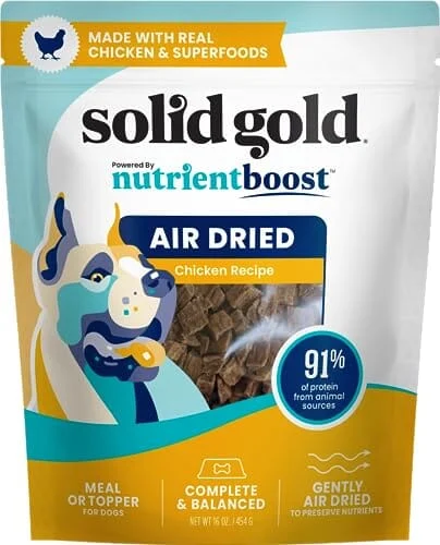 Solid Gold NutrientBoost Chicken and Superfood Gently Air-Dried Dog Food Topper or Treat