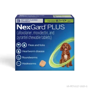 NexGard PLUS Chews for Dogs 8.1 to 17 lbs - 3 Month Supply
