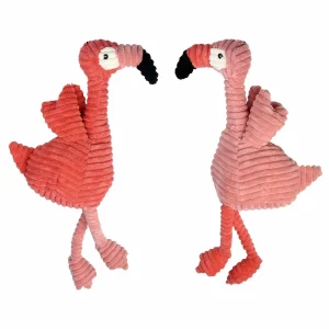 Multipet Corduroy Flamingo Plush Dog Toy 17 in