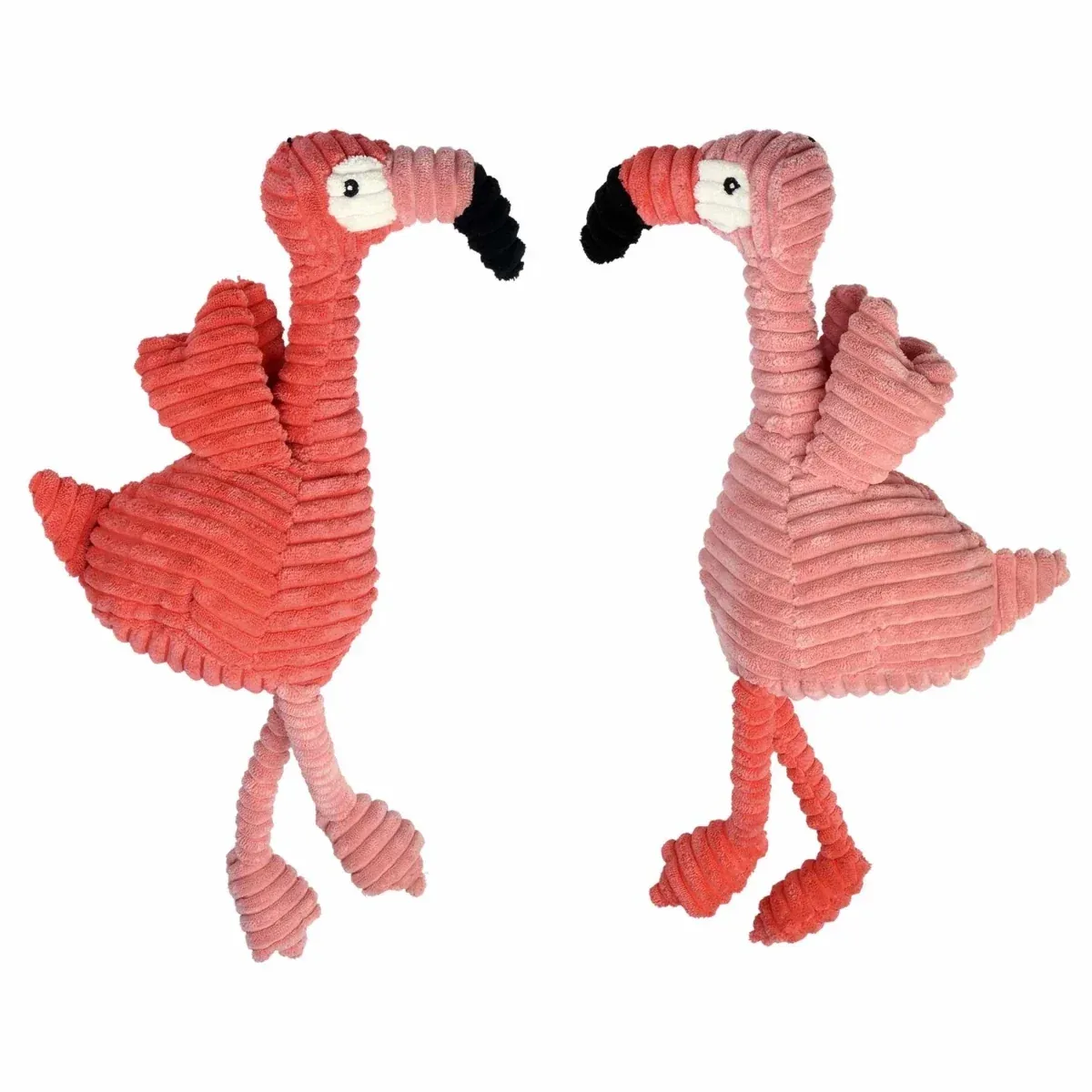 Multipet Corduroy Flamingo Plush Dog Toy 17 in