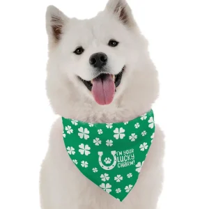 BanDoggie I'm Your Lucky Charm St. Patrick's Day Dog Bandana - Soft Microfiber, Made in USA