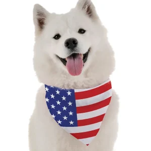 All American Patriotic Dog Bandana by BanDoggie - Soft Microfiber, Made in USA