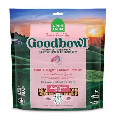 Open Farm Goodbowl Wild-Caught Salmon with Wholesome Grains Freeze-Dried Raw Dog Food or Topper