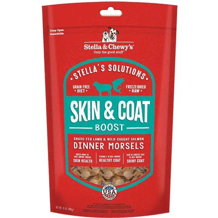 Stella & Chewy's Dog Solutions Skin and Coat Boost Lamb and Salmon 13 oz