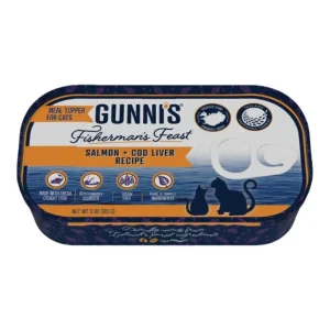 Gunni's Pet Grain-Free Wet Cat Food - Salmon, Cod and Cod Liver, 3 oz each, Case of 17