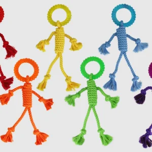 Multipet Nuts for Knots Rope Man Dog Toy Hangman with Ring, Assorted, 12 in