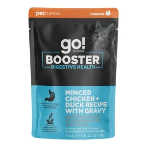 Go! Cat Booster Digestive Health Minced Chicken & Duck, 2.5 oz each, Case of 24