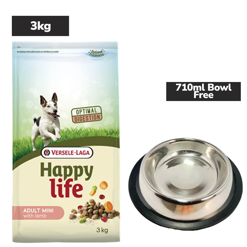 Versele Laga Happy Life Lamb Mini Adult Dog Dry Food - Image 2
