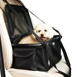 Pet Life ® Lightweight Collapsible Safety Travel Wire Folding Pet Dog Car Seat Carseat Carrier Crate