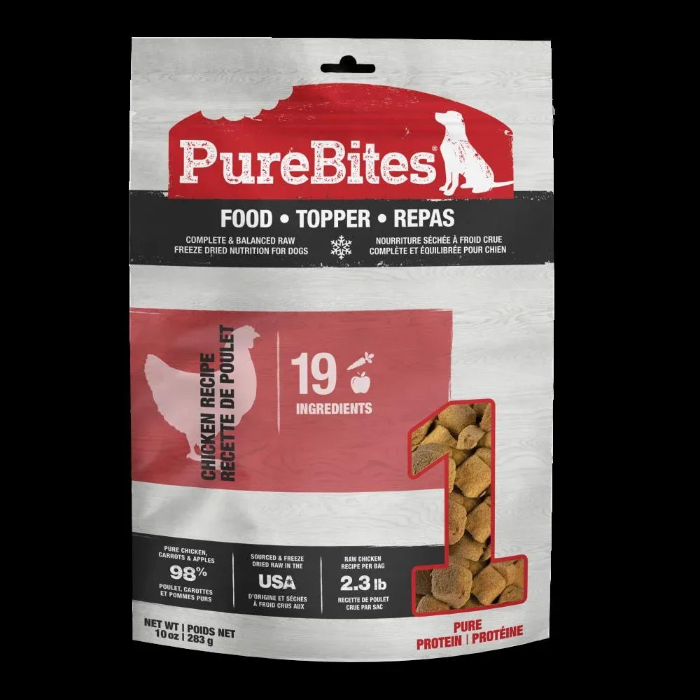 Purebites Chicken Recipe Freeze-Dried Dog Food Topper