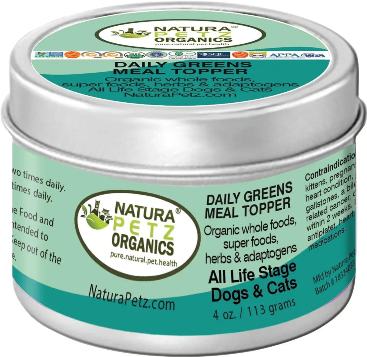 The Petz Kitchen Daily Greens Glow Meal Topper - Multi-Vitamin & Mineral Support for Dogs & Cats