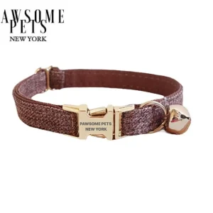 Pawsome Pets Small Adjustable Nylon Dog Collar - Rustic Design for Dogs & Cats