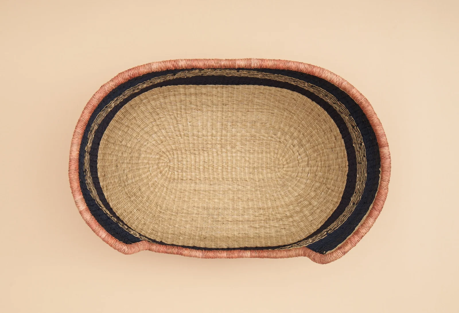 Sprawler Handwoven Dog Bed Basket - Peach Top (Store pick up only) - Image 2