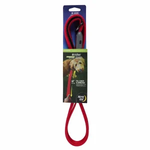 Nite Ize NiteDog Rechargeable LED Dog Leash, Red/red led